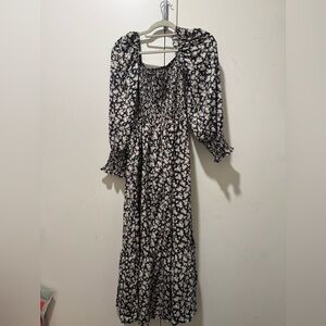 Long sleeve maxi dress floral print